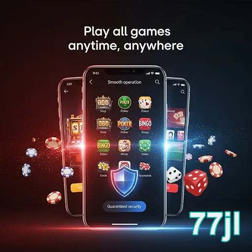 Mobile player enjoying secure gaming at 77jl